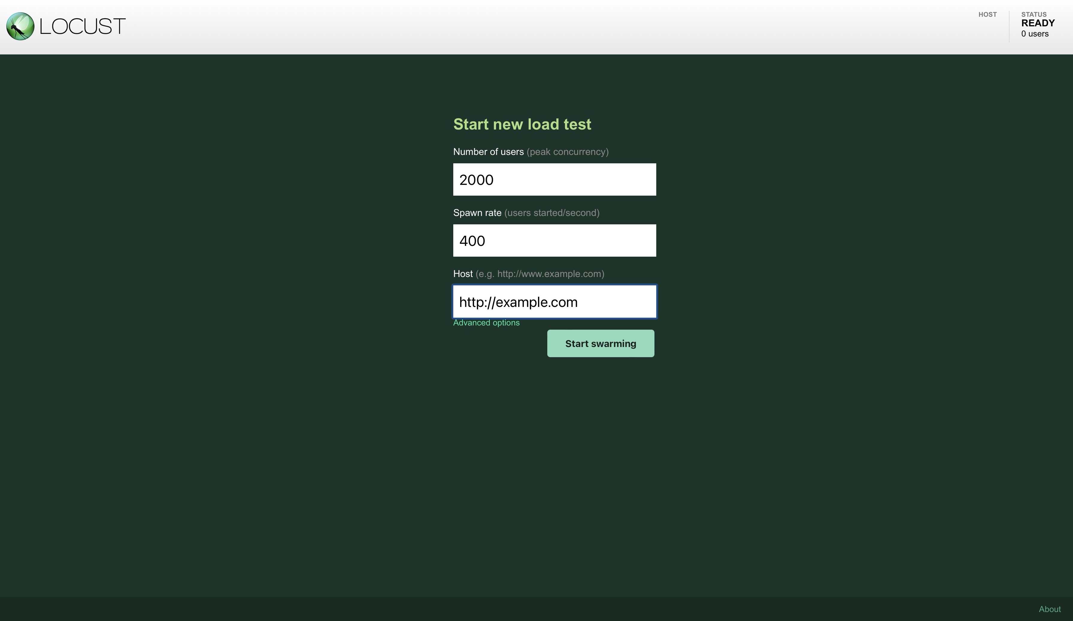 Locust Load Testing Resource quotas extimates