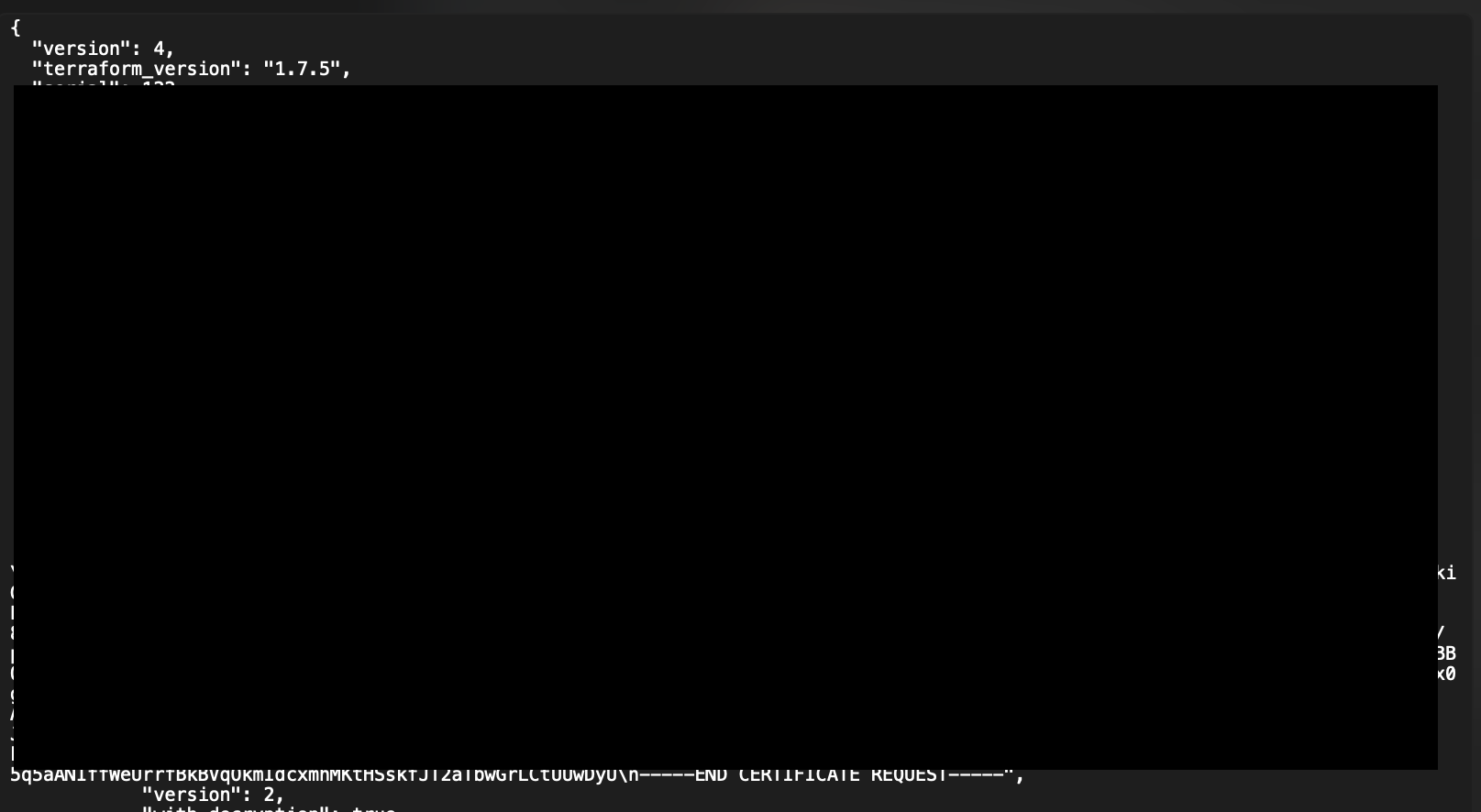Unencrypted state file - yikes